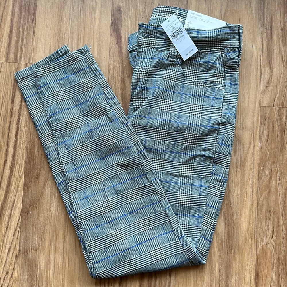 NEW Gray Plaid American Eagle Hi-Rise Jegging 4S